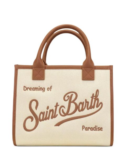 MC2 Saint Barth mini Vanity logo-embroidered canvas tote bag - Neutrals - zdjęcie produktu nr 1
