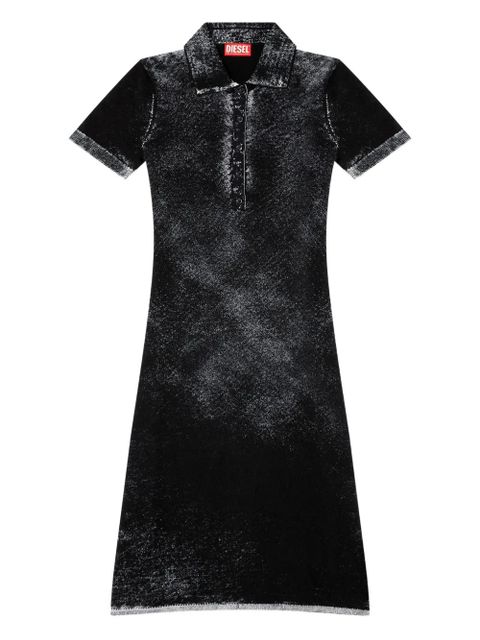 Diesel M-LOURENS embroidered polo dress - Black - zdjęcie produktu nr 1