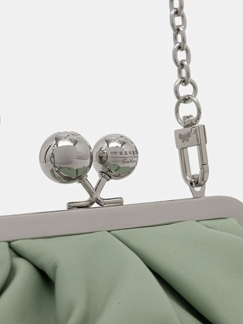 Weekend Max Mara torebka skórzana PRATI kolor zielony 2615511164600