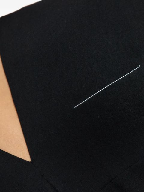 MM6 Maison Margiela draped V-neck blouse - Black