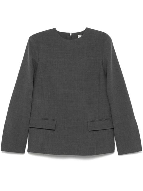 TOTEME mélange-effect blouse - Grey - zdjęcie produktu nr 1