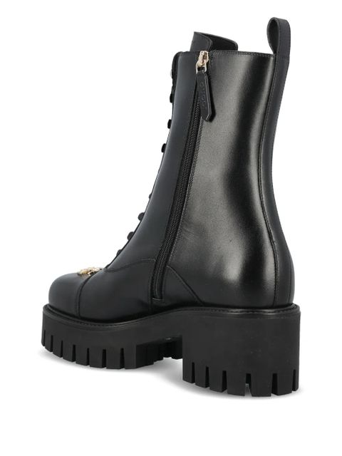 Gucci round-toe lace-up boots - Black
