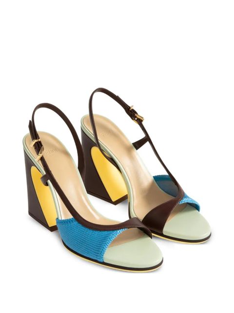 FENDI cutout heel arco pumps - Brown