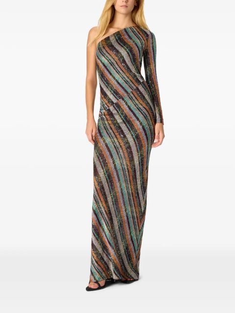 Missoni one-shoulder striped maxi dress - Brown - zdjęcie produktu nr 2