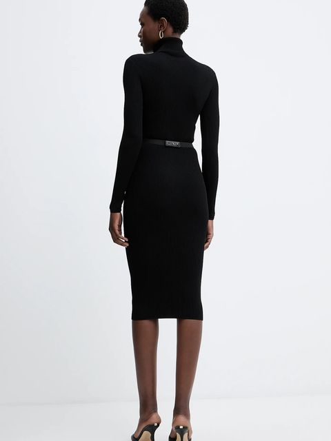 Elisabetta Franchi sukienka kolor czarny mini dopasowana AM07B56E2