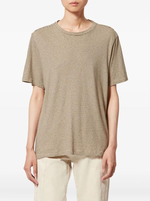 MARANT ÉTOILE striped crew-neck T-shirt - Neutrals