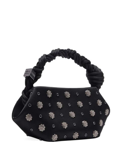 GANNI mini Bou flower-embellished stud tote bag - Black - zdjęcie produktu nr 2