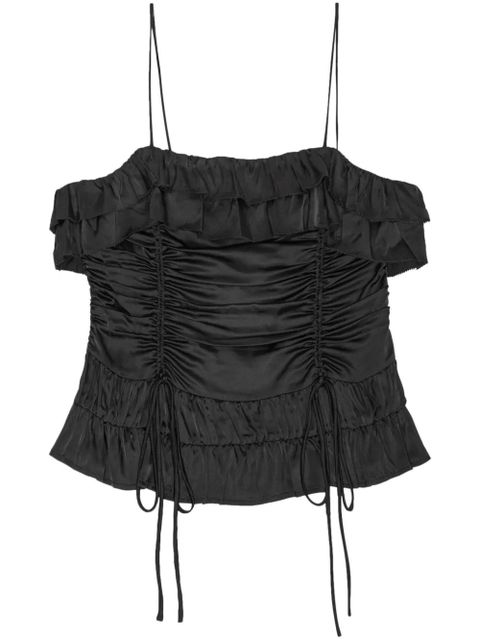 GANNI draped top - Black - zdjęcie produktu nr 1