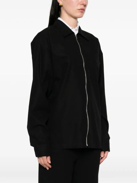 Prada zip-up overshirt - Black