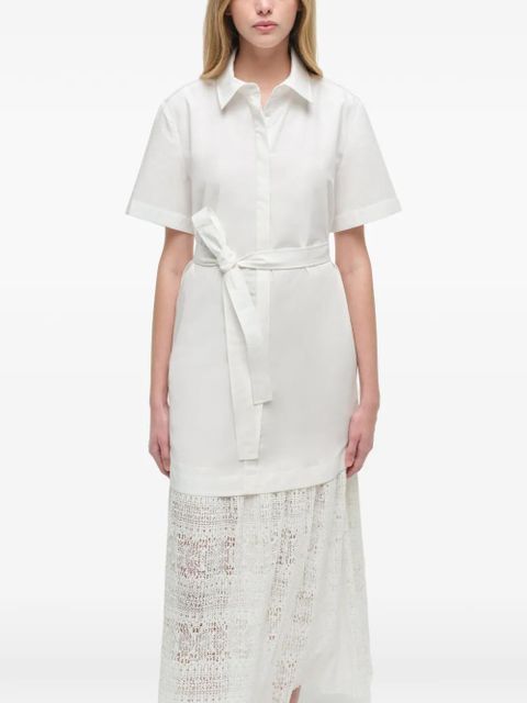 Simkhai Jenner belted midi shirt dress - White