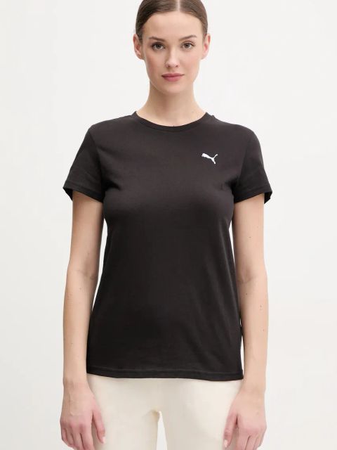 Puma t-shirt bawełniany damski kolor czarny 682374