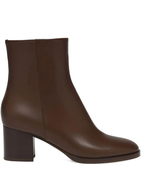 Gianvito Rossi 60mm Santiago block-heel ankle boots - Brown - zdjęcie produktu nr 1