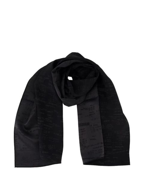 MM6 Maison Margiela jacquard logo scarf - Black - zdjęcie produktu nr 2
