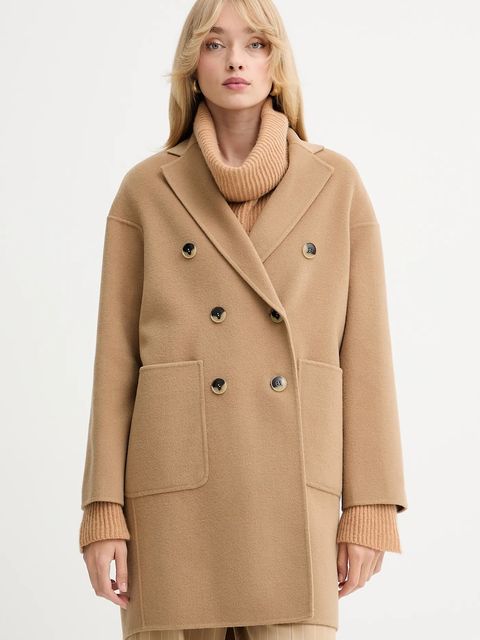 MAX&Co. płaszcz wełniany kolor brązowy 2528016014200 - zdjęcie produktu nr 1