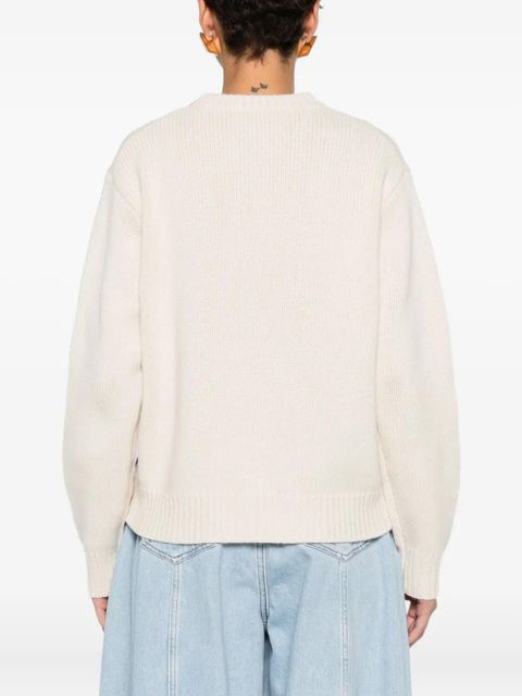 MC2 Saint Barth Kyla heart intarsia sweater - Neutrals