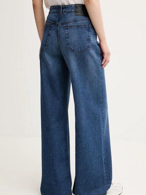 Sisley jeansy damskie kolor niebieski 4MCPLE045 - zdjęcie produktu nr 2