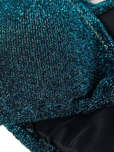 Reina Olga Miami lurex triangle bikini - Blue