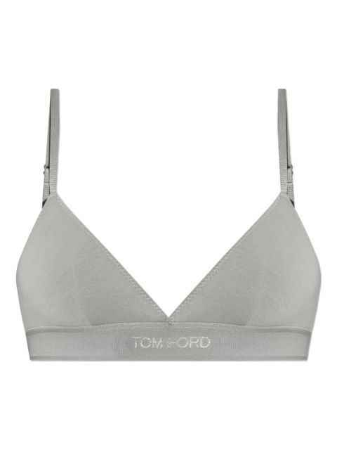 TOM FORD logo-underband triangle bra - Grey - zdjęcie produktu nr 1