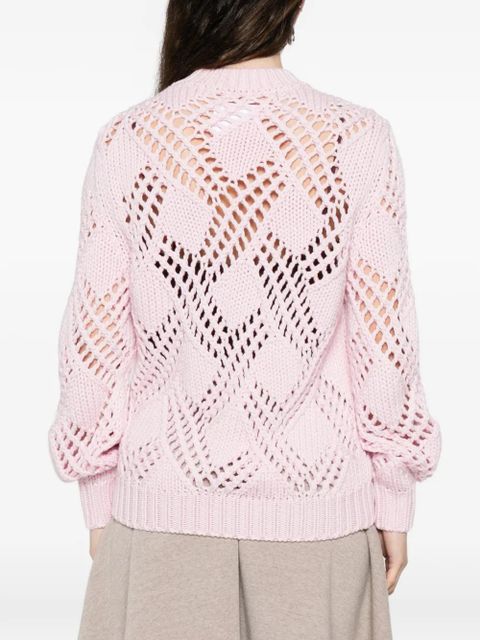 Jil Sander open-knit sweater - Pink
