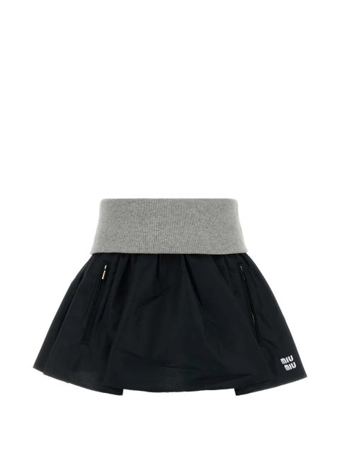 Miu Miu contrasting-edge skirt - Black - zdjęcie produktu nr 1