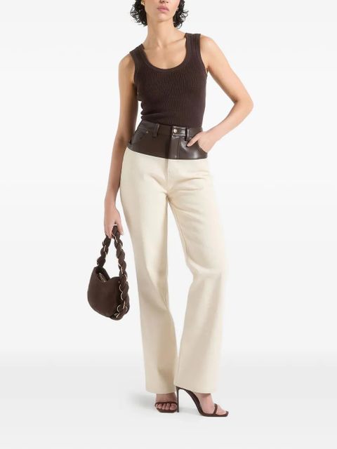 Manière De Voir Renee contrasting-panel jeans - Neutrals