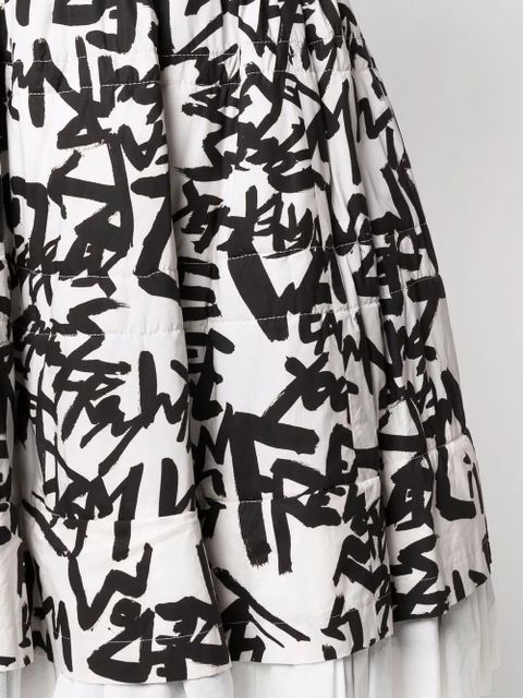Comme Des Garçons Live Free-print skirt - Black