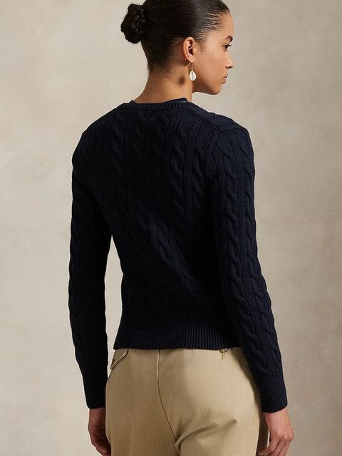 Polo Ralph Lauren kardigan bawełniany kolor granatowy 211891643