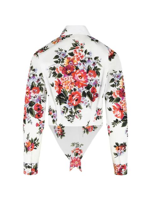 Dolce & Gabbana floral-print shirt - White - zdjęcie produktu nr 2