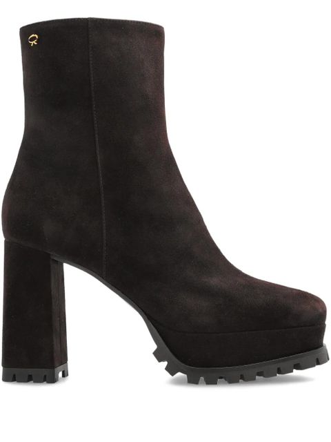 Gianvito Rossi 70mm Harlem platform block-heel ankle boots - Black - zdjęcie produktu nr 1