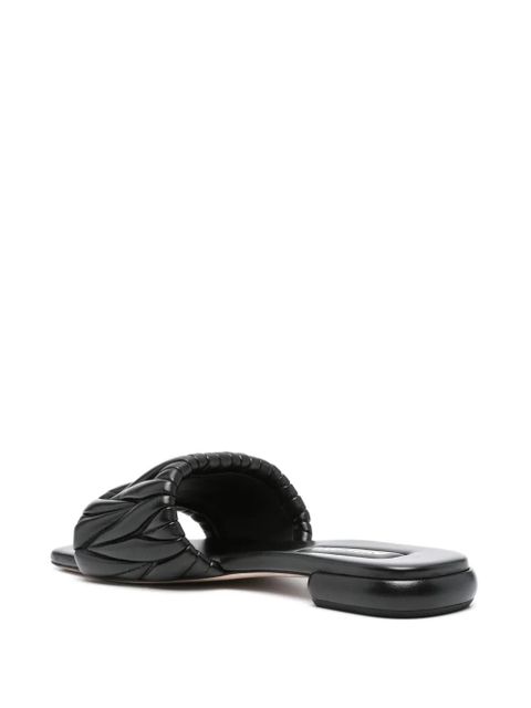 Miu Miu matelassé leather sandals - Black
