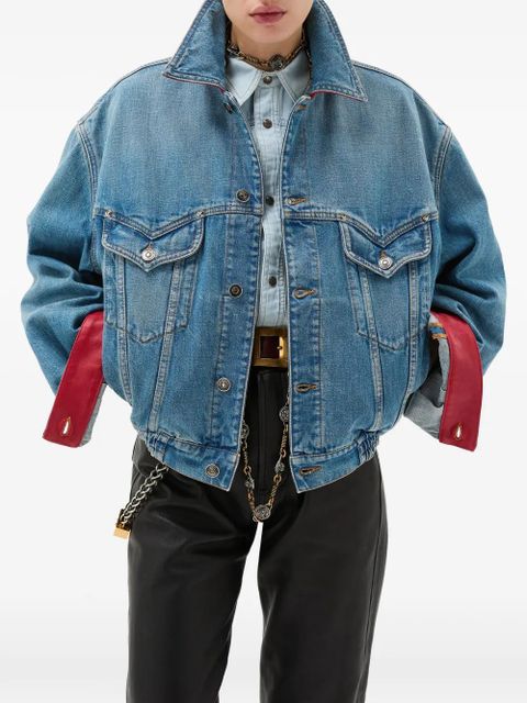 Versace cuff collared jacket - Blue