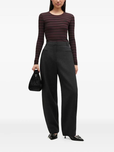 GANNI logo-patch trousers - Grey - zdjęcie produktu nr 2