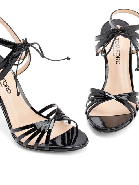 TOM FORD 105mm Angelica Ankle Strap Sandals - Black