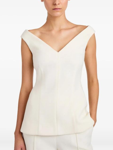Proenza Schouler Mariam V-neck top - White