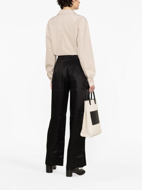 Jil Sander high-waist straight-leg trousers - Black