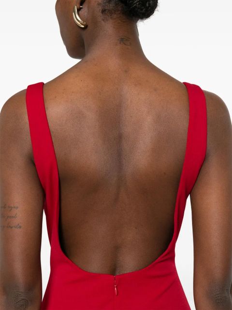 Solace London Aneila square-neck maxi dress - Red