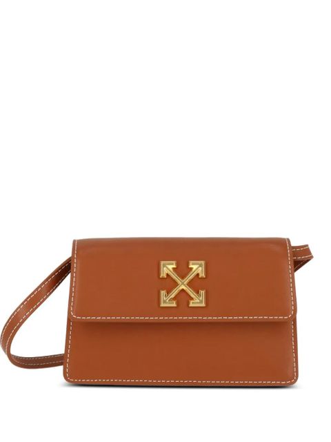 Off-White Arrows-motif contrast-stitch clutch bag - Brown - zdjęcie produktu nr 1