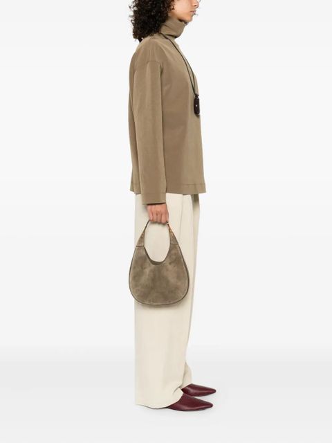 Savette small Florence suede top-handle shoulder bag - Brown - zdjęcie produktu nr 2