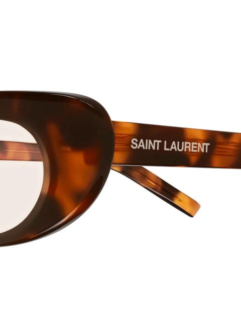 Saint Laurent Eyewear 557 oval-frame sunglasses - Brown