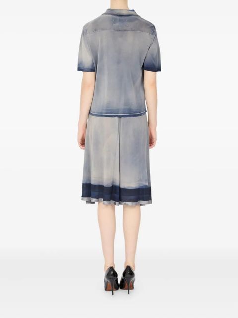 Maison Margiela gradient-effect polo shirt - Blue