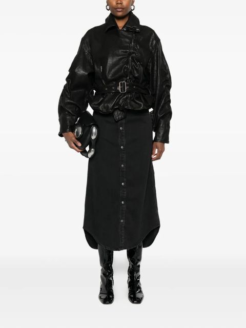 Diesel button-front denim skirt - Black - zdjęcie produktu nr 2