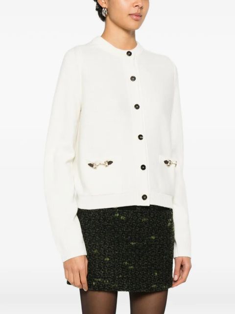 Gucci button pocket cardigan - White