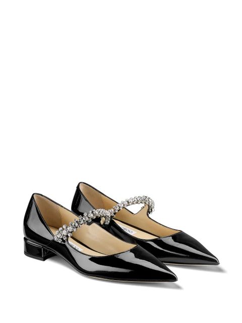 Jimmy Choo Bing leather ballerina shoes - Black - zdjęcie produktu nr 2