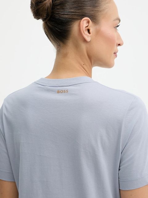BOSS t-shirt bawełniany damski kolor niebieski 50457259
