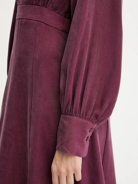 Answear.LAB sukienka kolor bordowy mini rozkloszowana