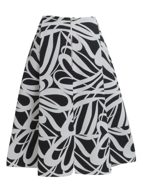 Marni Pre-Owned abstract-print skirt - Black