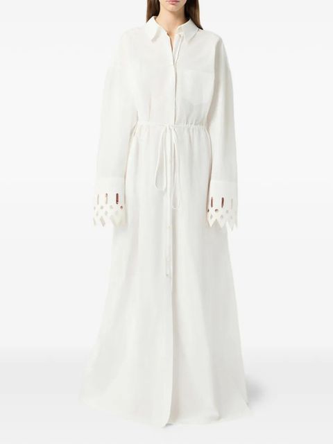 Blumarine long-sleeve maxi shirt dress - White - zdjęcie produktu nr 2