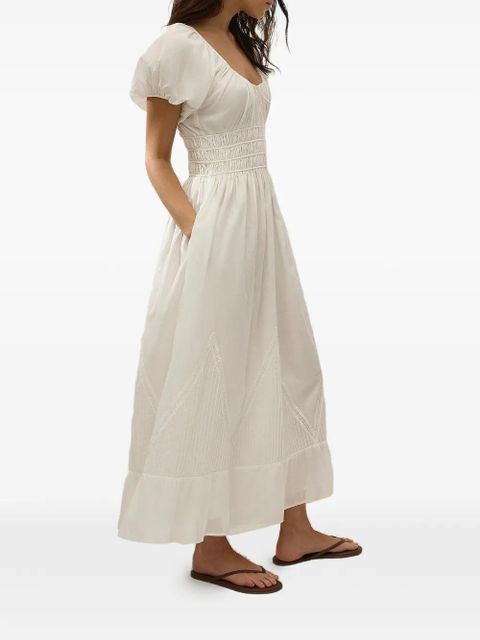 Faithfull the Brand Sunniva puffed-sleeve midi dress - White - zdjęcie produktu nr 2