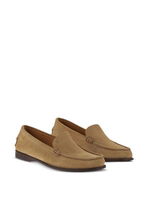 Tod's embossed metal suede loafers - Neutrals