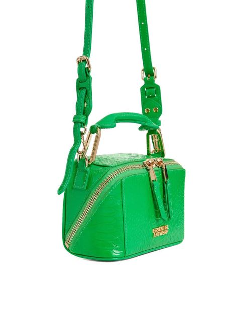Essentiel Antwerp zip-fastening crocodile-effect tote bag - Green